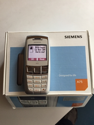 Siemens A75 Handy, silber neu ! mit Ladegerät in Original- Schachtel Bild 11