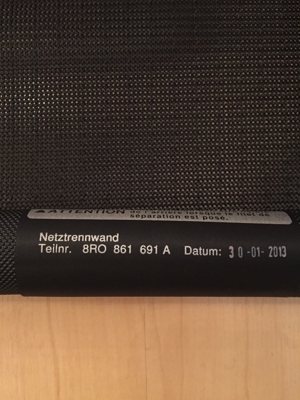 Audi Q5 / 8R Netztrennwand Original , neu! Bild 3