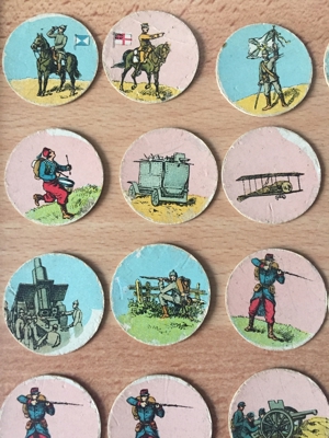 alte Spielkarten Memory aus dem 2. WK mit Soldaten Kanonen etc Bild 5