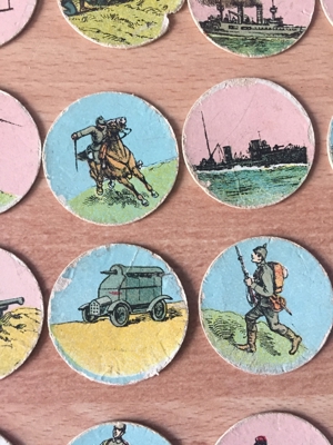 alte Spielkarten Memory aus dem 2. WK mit Soldaten Kanonen etc Bild 4