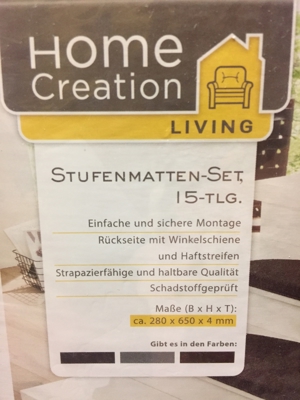 Stufenmatten Von Home Creation Set 15 teilg , neu Ovp Bild 4