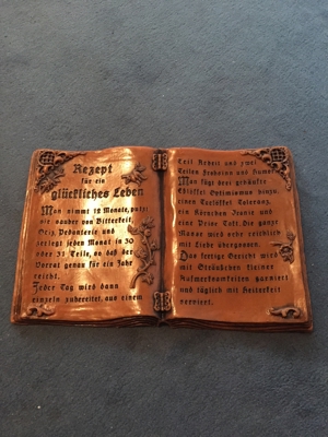 Wachsmodel " Anleitung für ein glückliches Leben"