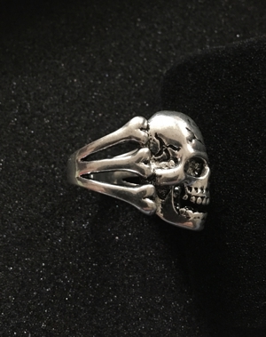 NEU - Totenkopf Edelstahl-Ring   Skull DM 2cm Bild 2