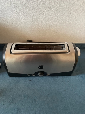 Küchengeräte Kaffeemaschine, Toaster, silber top Bild 2