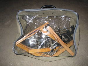 Hosenbügel in der Tasche Holz und Plastik, 10 Stück