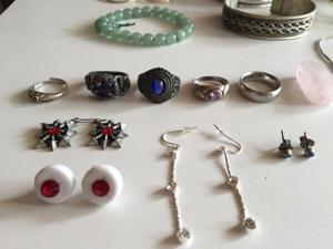 Schmuck verschieden , Silber und Modeschmuck Ringe komplettes Paket Bild 7