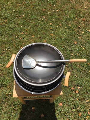 WOK mit Deckel Gitter und Wender Topzustand Bild 4