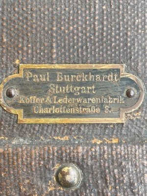 Überseekoffer antik 1930 Paul Burckhard Stuttgart Bild 3