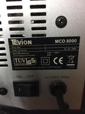 Tevion. MCD 8000 Speaker 2.1 aktiv Bild 6