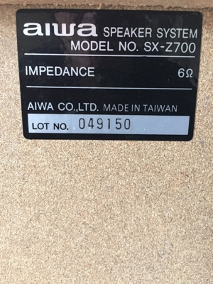 AIWA SX- Z 700 Lautsprecher Boxen 6 Ohm, 3 Wege Top! Bild 4
