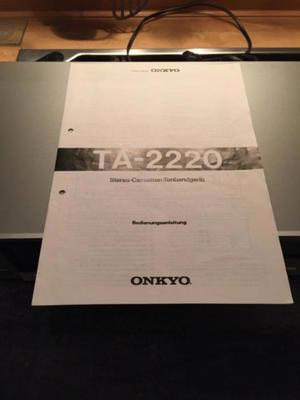 Tapedeck ONKYO TA 2220 mit Beschreibung, defekt an Bastler Bild 3