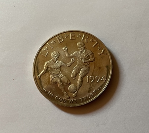 1 Silber Dollar USA Los Angeles World Cup 1994