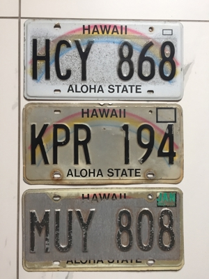 Hawaii USA Autokennzeichen , Nummernschilder Original! Bild 1