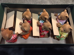 Bärenschule : 7 Bären ,3 Schulbänke ,1 Pult