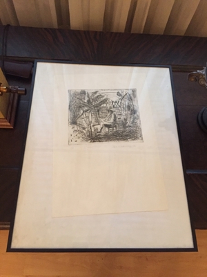 Zeichnung : Heide Marlis Lautenschläger im Garten Bild 4