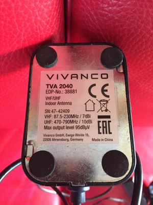 Vivanco TVA 2040 Aktive DVBT Antenne Bild 3