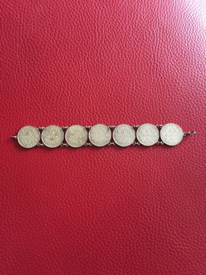 Münzarmband , Trachtenschmuck Silber RM