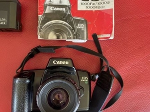 Canon EOS 1000F N mit Beschreibung ,Blitz, Tasche Bild 5