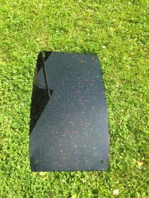Glasplatten 110x 60 und 76 x 45 schwarz Glitzer Bild 2