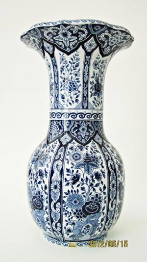 Große Delfter Vase 34x18cm Bild 2