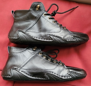 Neu Herren Schuhe Gr.46( wie Größe 45). Handmade Leder rutschfeste ,weiche Stiefeletten in sc