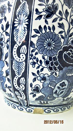 Große Delfter Vase 34x18cm Bild 4