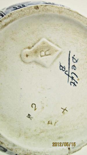 antike Große Delfter Vase Bild 3