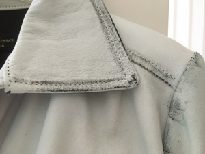 Lederjacke Kurzarm, Farbe:powder blue Größe 36  38 Bild 5
