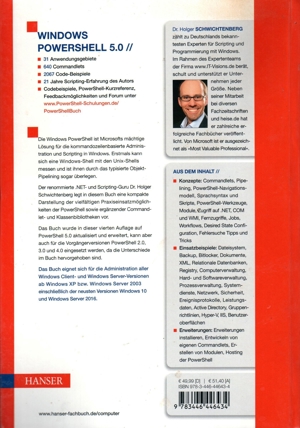 Fachbuch " Windows PowerShell 5.0: Das Praxisbuch " (deutsch) Bild 2