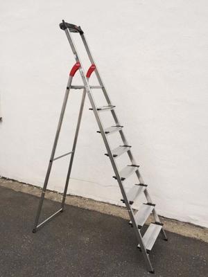 Hailo Profi XXL 8 Stufen Klapp-Leiter 2,33m (3,46m) neu neuwertig Bild 1