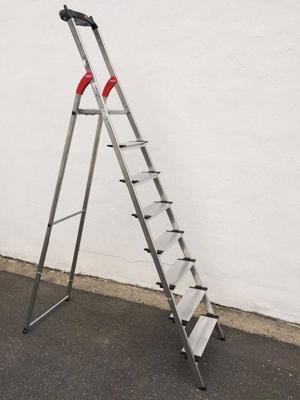 Hailo Profi XXL 8 Stufen Klapp-Leiter 2,33m (3,46m) neu neuwertig Bild 8