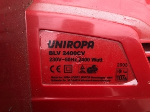 Uniropa BLV 2400CV Laubsauger, voll funktionsfähig, Garten, Haus, Garten, Hobby Bild 2