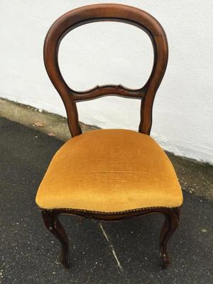 1x antiker Stuhl (95x47x40cm) mit Bezug & Holz, Essstuhl, Bild 6
