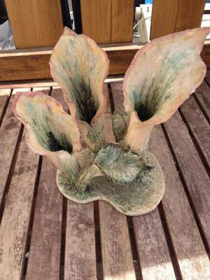 wunderschöne & außergewöhnliche Keramik Figur Pflanze, 17x21cm, Bild 8