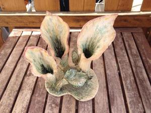 wunderschöne & außergewöhnliche Keramik Figur Pflanze, 17x21cm, Bild 1