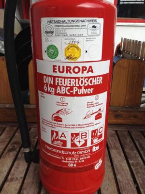 6KG DIN Feuerlöscher EUROPA ABC-Pulver (geprüft zuletzt 12-1998), Bild 7