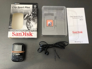 SanDisk Clip Sport Plus 16Gb Mp3 Player, Gym mit Garantie-22.01.21 Studio, Musik hören, Hobby Bild 1