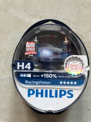 Philips RacingVision H4, +150% mehr Leistung, Motorrad, Scooter, Roller, Mofa, Birnen Bild 3