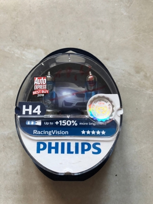 Philips RacingVision H4, +150% mehr Leistung, Motorrad, Scooter, Roller, Mofa, Birnen Bild 1
