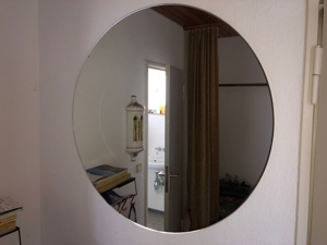 Kristal Wandspiegel, 90cm Durchmesser, Wohnung, Haus, Gang, Zimmer, Bild 1