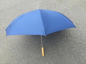 17x unbenutzte blaue Regenschirme mit kleinem Firmenaufdruck, Bild 1