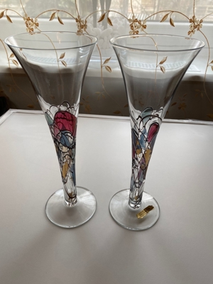 2x Cocktail Gläser (28cm Höhe), trinken, genießen, feiern, Party, Einladung, Kunst, extravagant,