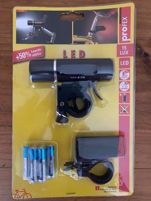 15Lux LED pro Flex Fahrrad Licht, Fahrrad, Bike, Roller, Scouter, Straße, Schutz, Winter, Dunkelheit