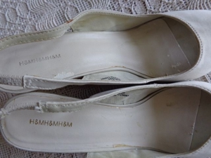 Damenschuhe Wedges Sandaletten beige bzw. creme, Gr. 40 mit Kork - Keilabsatz Bild 6
