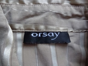 Bluse Langarm Gr. 34 bzw. ca. Gr. XS beige, in sich gestreift, Orsay Bild 3