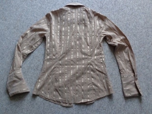 Bluse Langarm Gr. 34 bzw. ca. Gr. XS beige, in sich gestreift, Orsay Bild 2