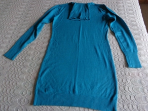 Vintage - Feinstrickpullover, Rollkragenpullover, Longpullover, ca. Gr. XS/S, ca. Gr. 34/36 smaragd Bild 2