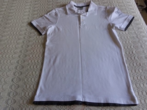 Herren-Polo-Shirt in 2in1-Optik, Gr. M bzw. 48/50, weiß Bild 1