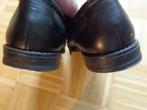 Vintage - Herren-Schuhe, Schnürschuhe, Gr. 41, schwarz/braun, gebraucht, Leder Bild 6