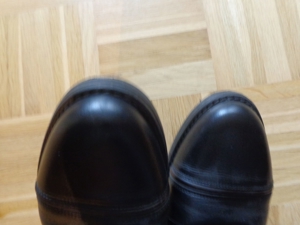 Vintage - Herren-Schuhe, Schnürschuhe, Gr. 41, schwarz/braun, gebraucht, Leder Bild 5